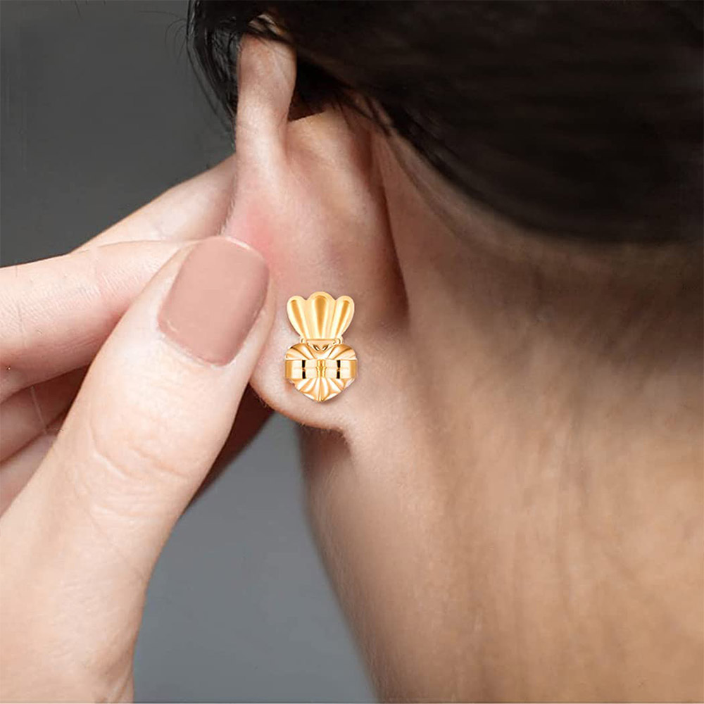 3 Pairs Earring Backs for Droopy Ears, Earring Lifters for Heavy Earring